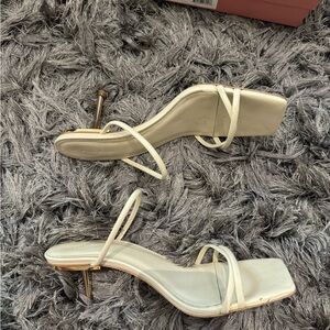 Cult Gaia white heels